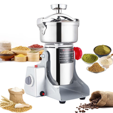 BI-DTOOL electric grain mill grinder with 360-degree buckle for safe sealing