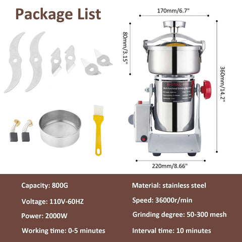 BI-DTOOL stainless steel grinding chamber for durable pulverization