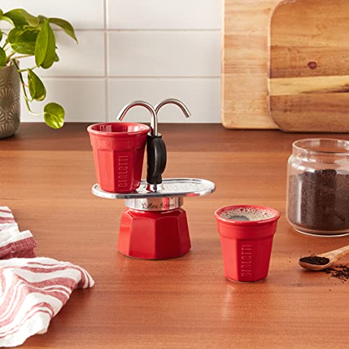 Close-up of red Mini Express kit, compact and stylish