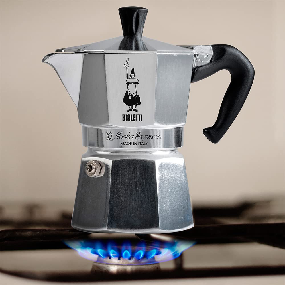 Bialetti Moka Express safety valve detail ensures reliable operation and easy maintenance