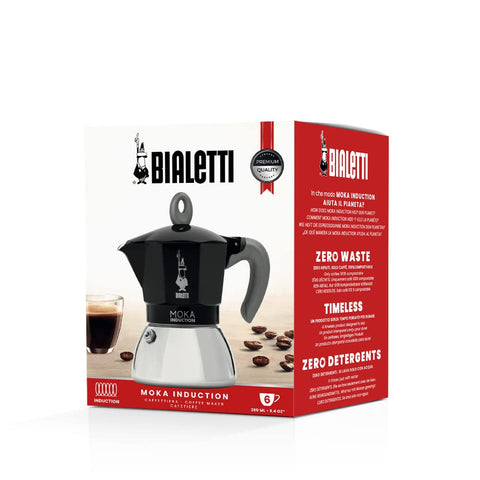 Bialetti Moka Induction European-made craftsmanship and moustache emblem