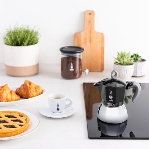 Bialetti Moka Induction on stovetop for rich espresso