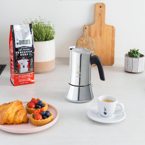 Bialetti Venus accommodates up to 10 cups for shared mornings.