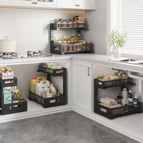 Biboraya adjustable height feature adapts to cabinet layouts and bottle heights.