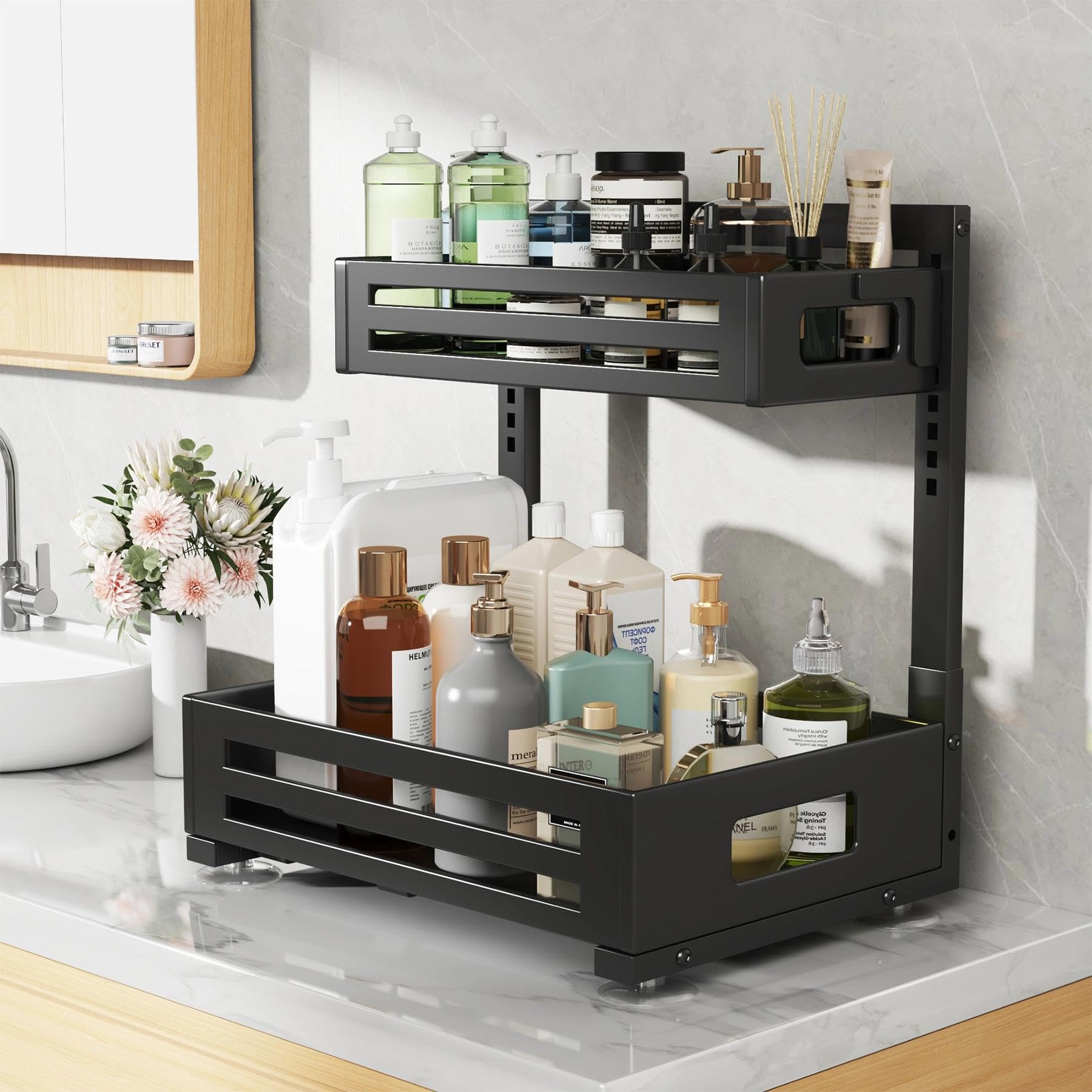 Biboraya rust-proof finish resists humidity under sinks.