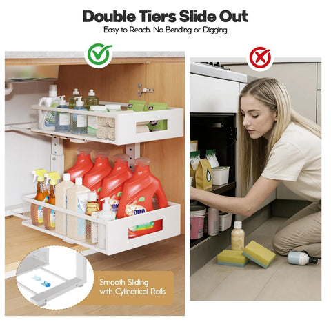 Biboraya rust-resistant metal frame provides durable support in humid kitchen or bath areas.