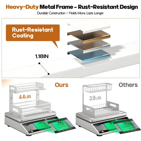 Biboraya sturdy rust-proof metal frame construction for humid spaces