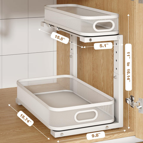 Biboraya two-tier pull-out design for quick cabinet access