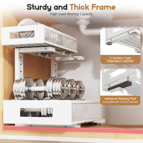 Biboraya space-maximizing layout declutters cabinets and improves organization.