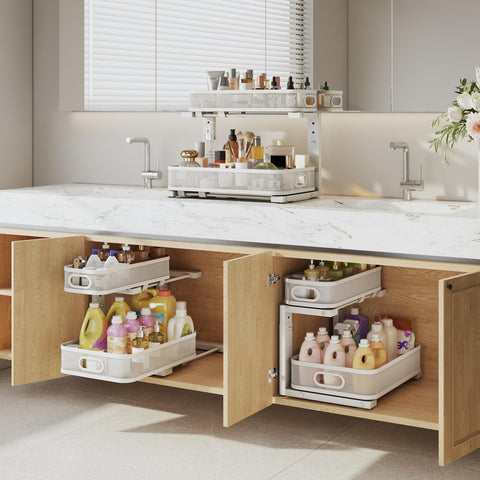 Biboraya versatile storage solution for kitchen, bathroom, and laundry cabinets