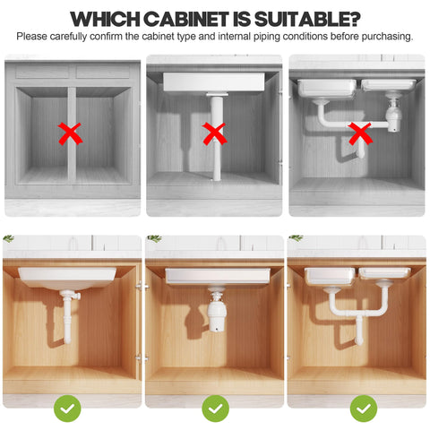 Biboraya width adjustable under-sink basket maximizes bottom cabinet space