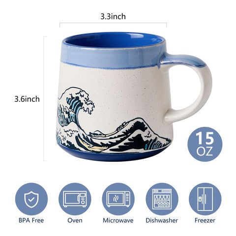 BICETTO Ergonomic-handle mug provides secure, comfortable grip