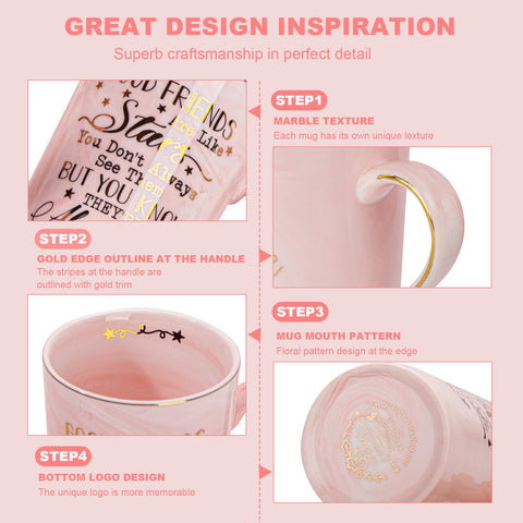Biching mug with gold rim detail for elegance