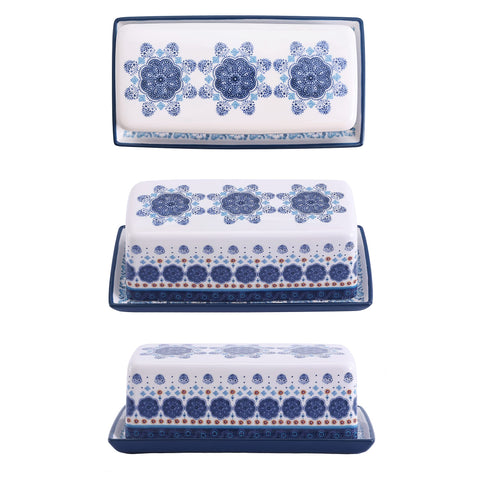 Bico Blue Talavera butter dish is gift-ready for holidays or housewarmings