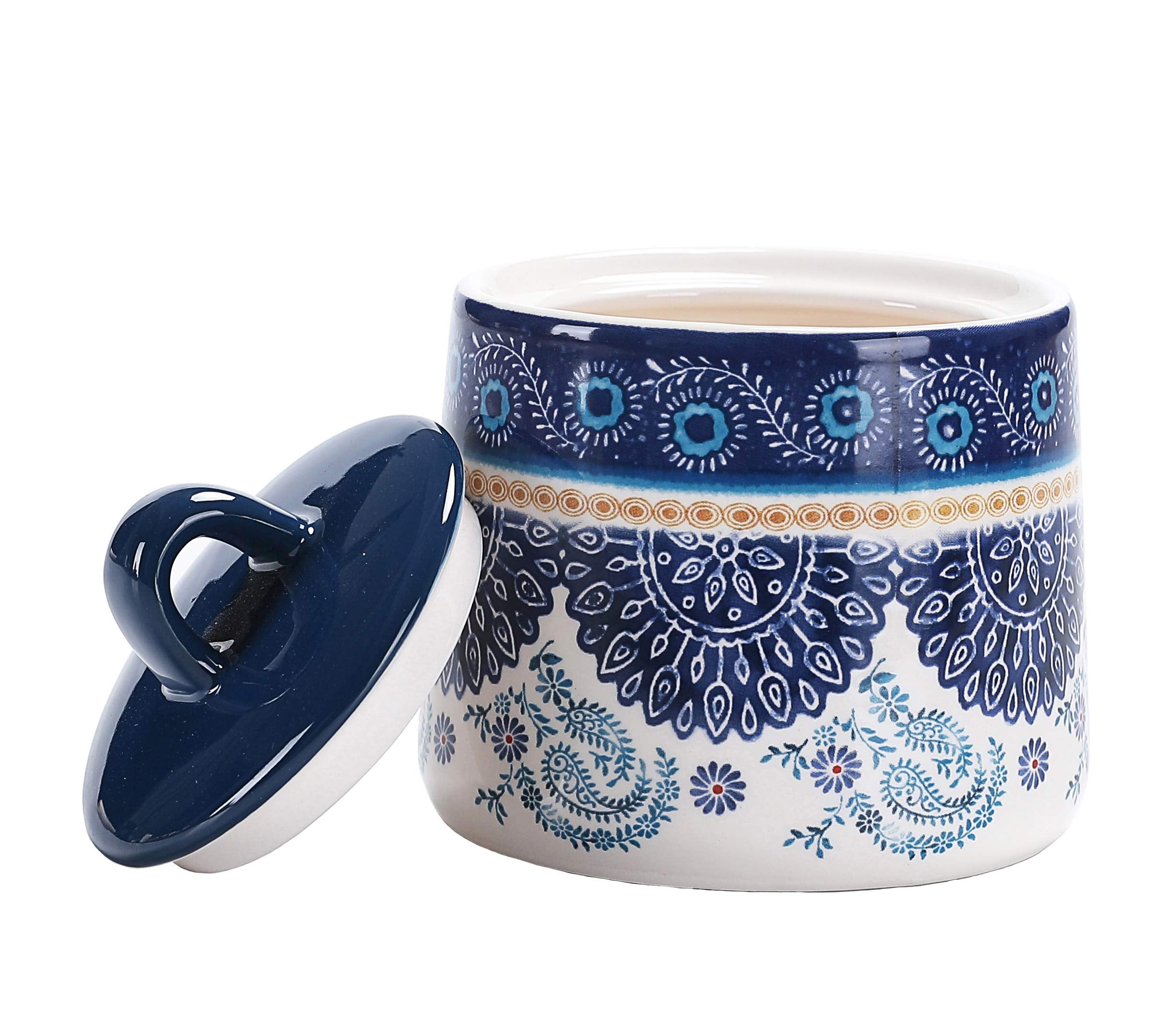 Creamer ceramic piece with Talavera pattern for daily coffee