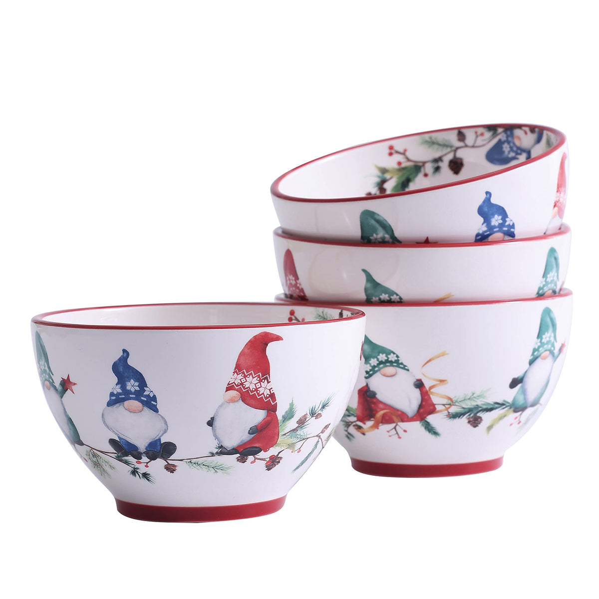 Bico Christmas Gnomes cereal bowls set4 with a bold design for everyday meals