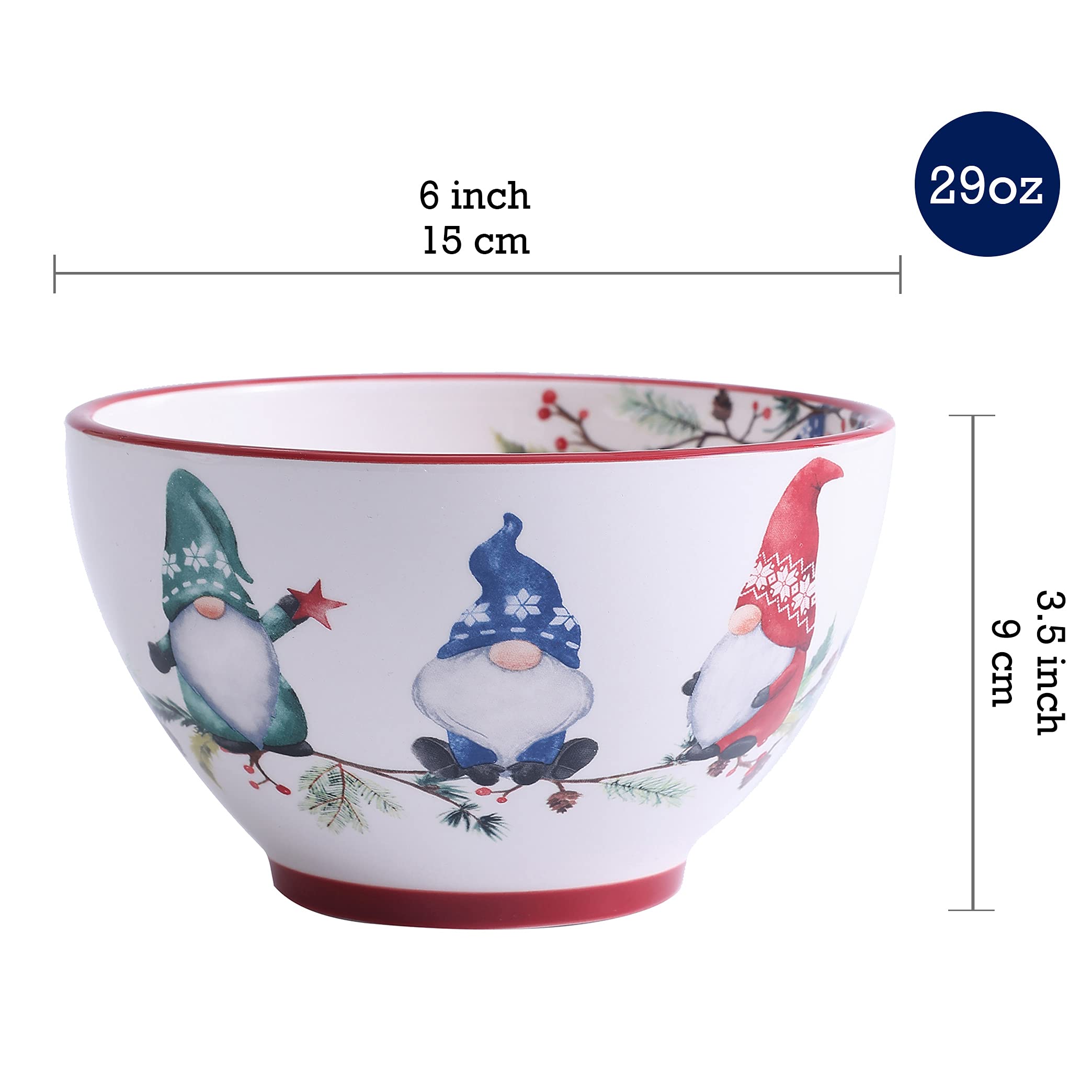Bico deep spill-resistant bowls show 29 oz capacity for soups and cereals