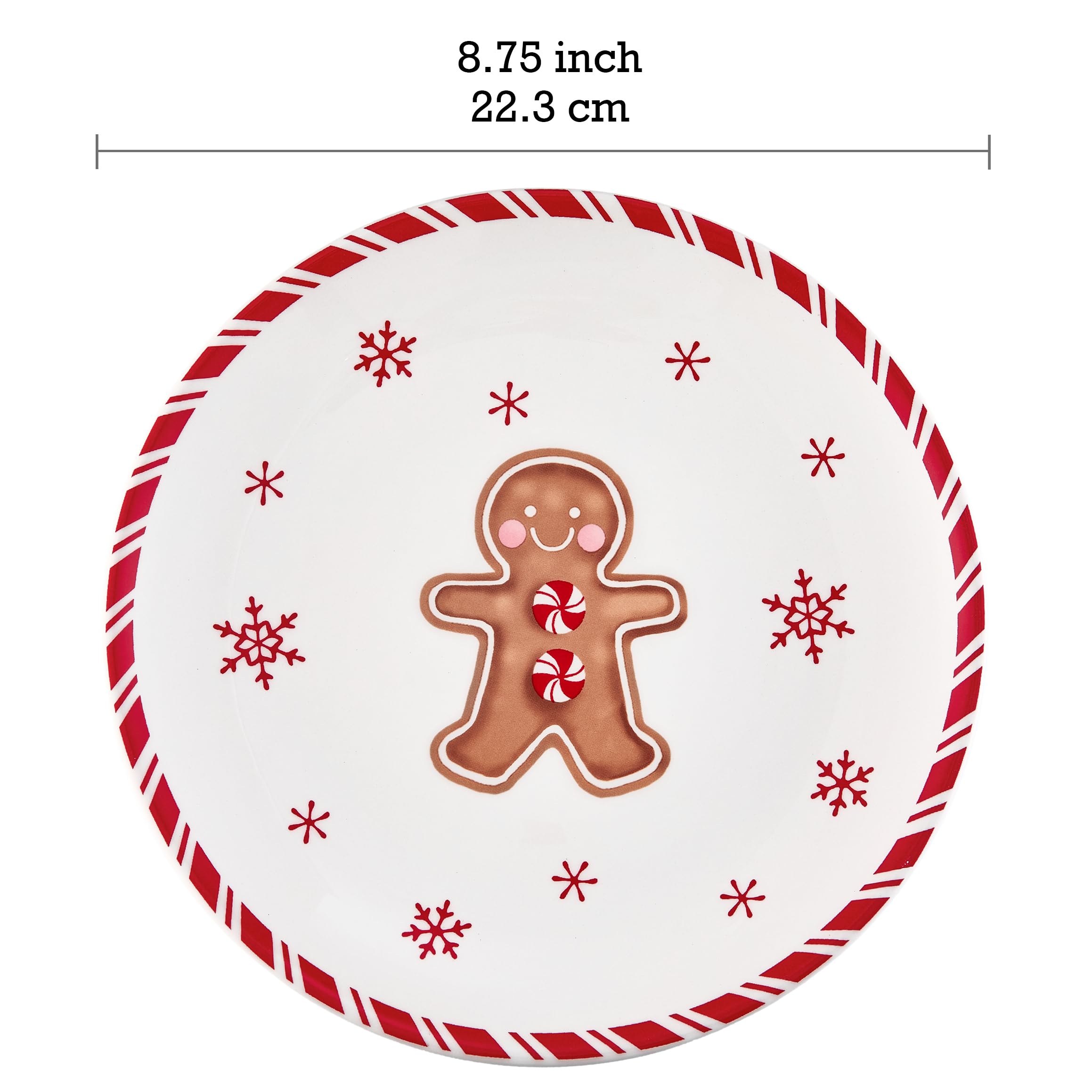 Bico gingerbread pattern edge plate highlighting vibrant glaze for meals.