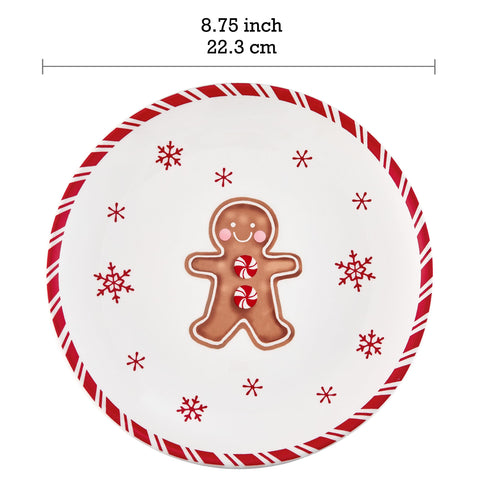 Bico gingerbread pattern edge plate highlighting vibrant glaze for meals.