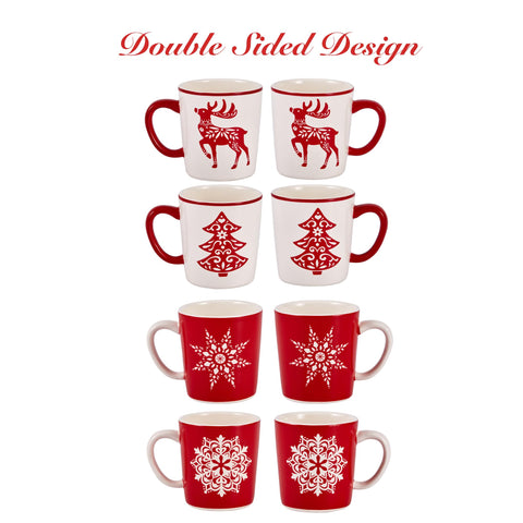 Bico Holly Jolly mug hand-painted ceramic adds charm to any table