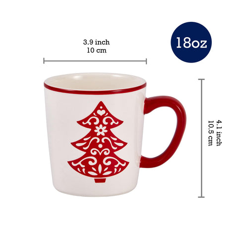 Bico Holly Jolly mug shows festive pattern for joyful morning tea