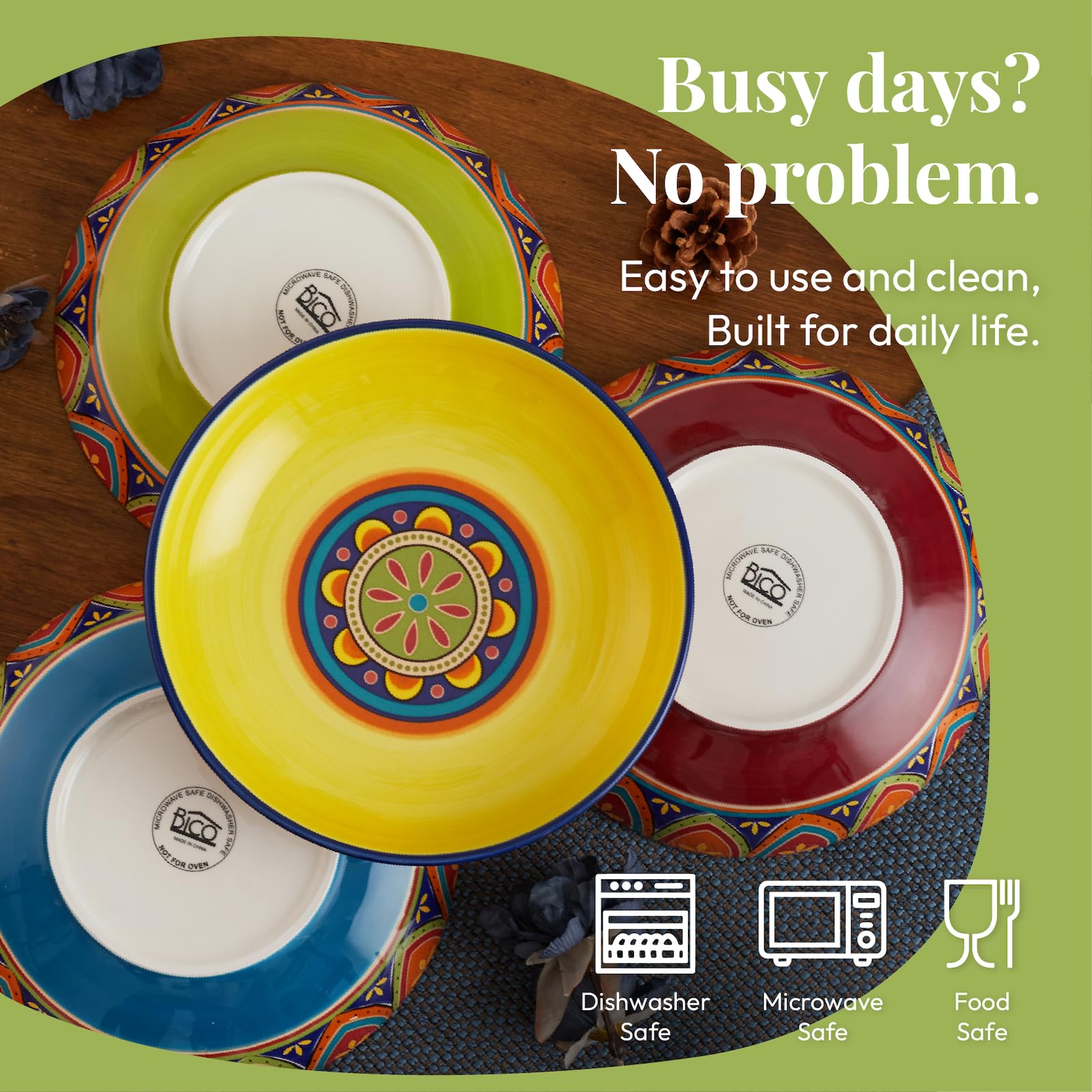 Bico bowls dishwasher-safe for effortless cleanup after gatherings.