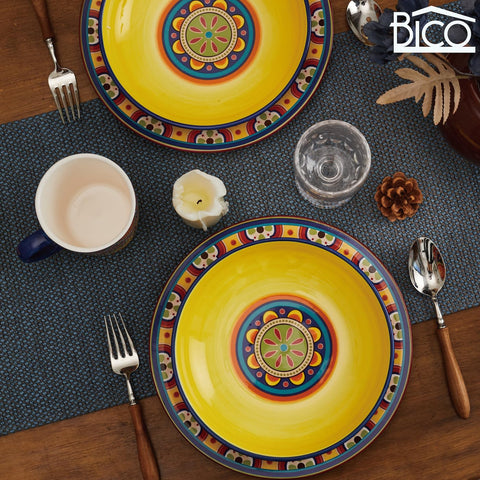 Bico Tunisian bowls lead- and cadmium-free ceramic for safe everyday use.