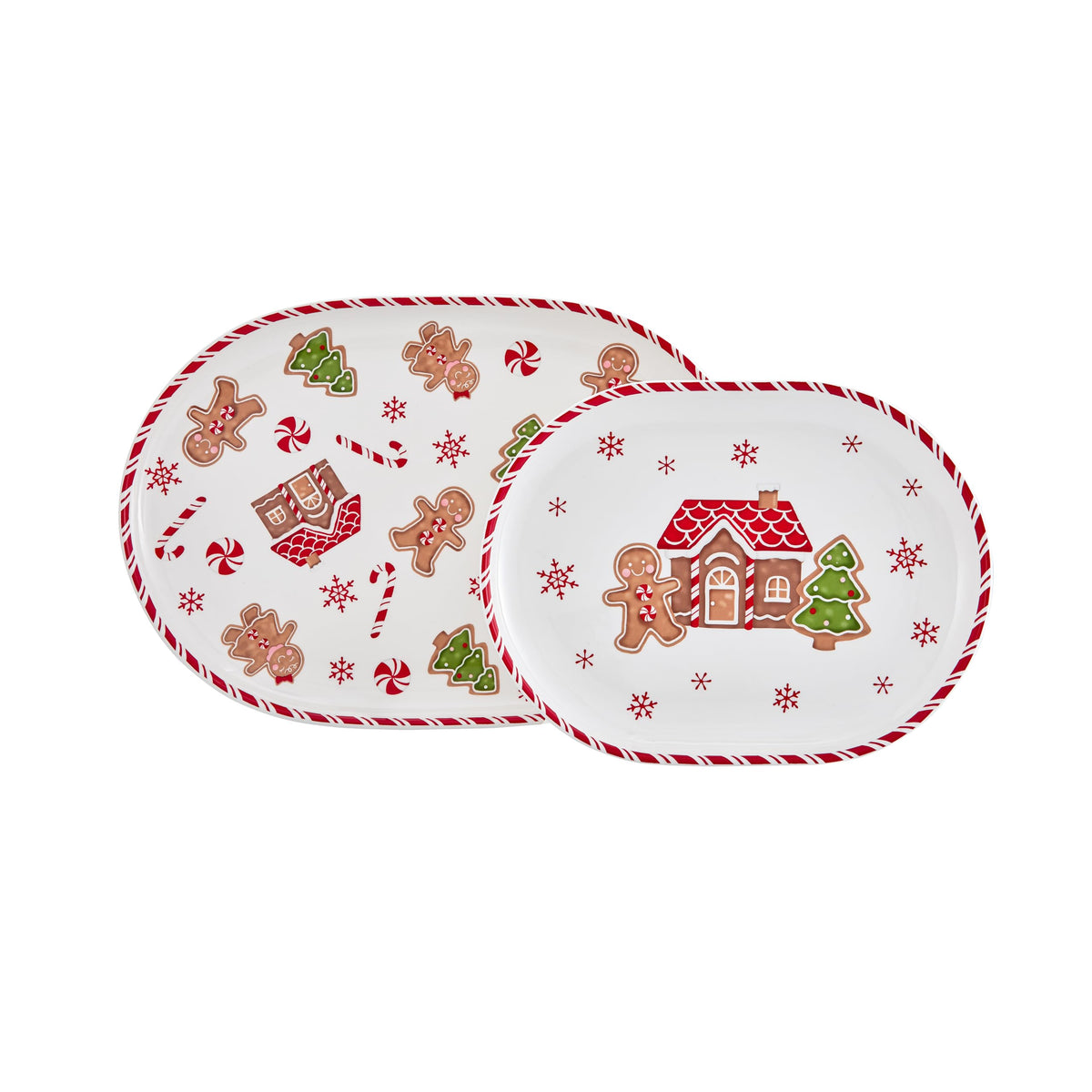 Bico gingerbread man ceramic 16-inch platter for festive serving and display