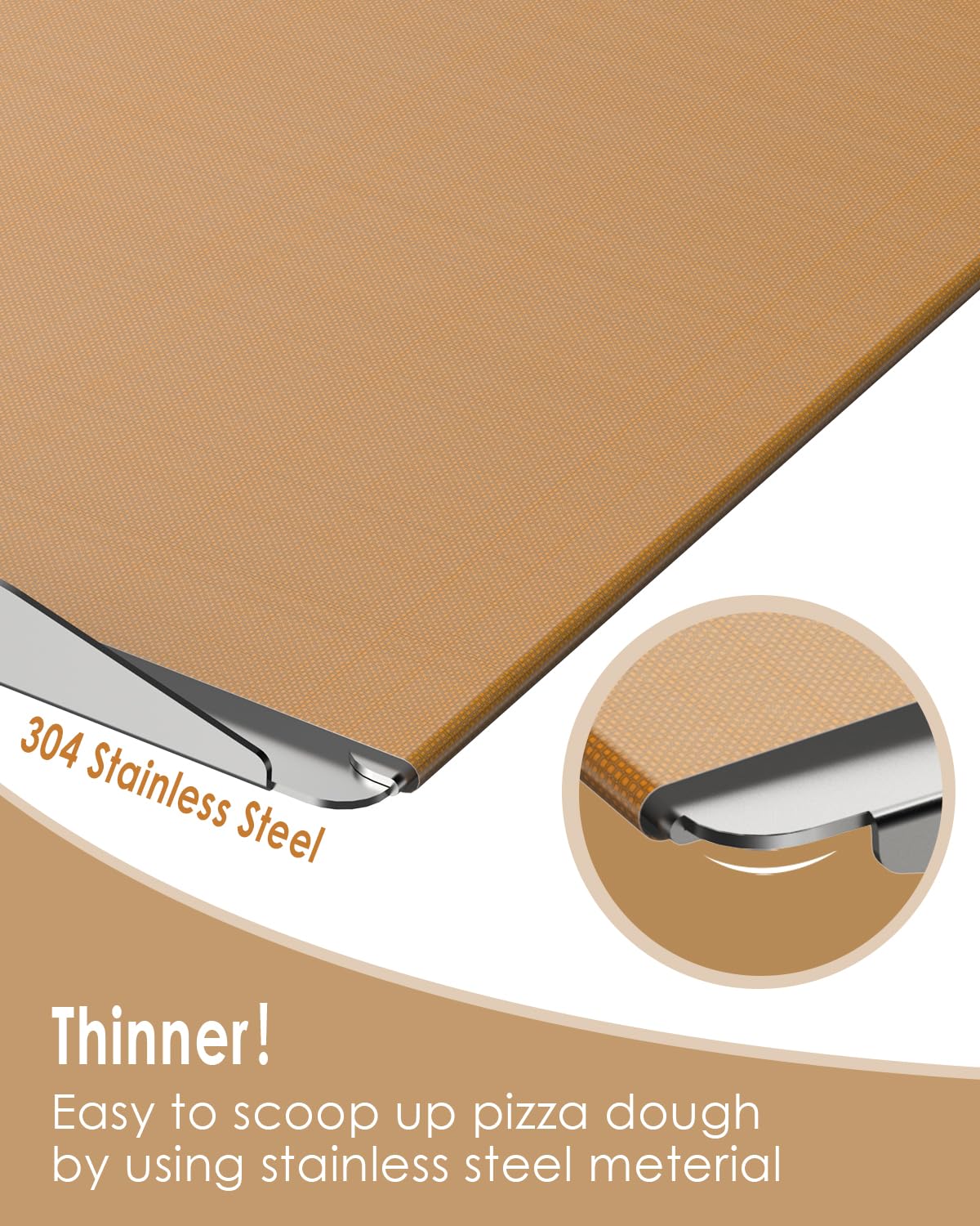 Premium 304 stainless steel on the Biconimi peel resists rust.