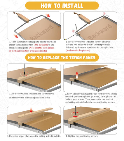 Polished non-stick surface reduces dough sticking for easy cleanup.