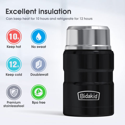 Bidakid 304 stainless steel build delivers durability and BPA-free assurance.