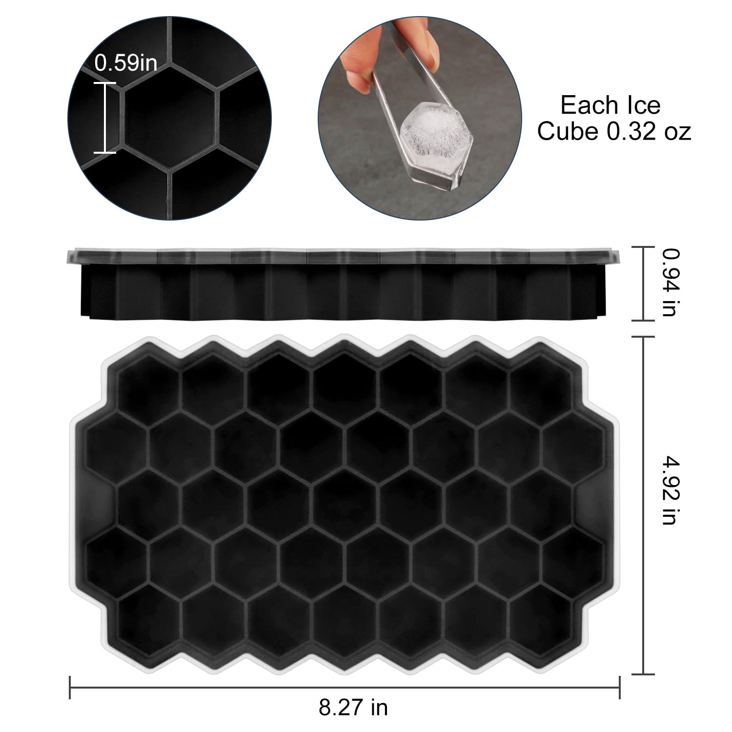 Bidful easy-release ice cubes slide out smoothly from silicone trays.