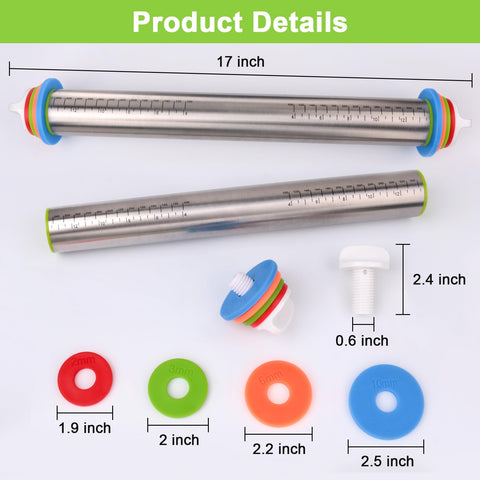 Bidful thickness rings show 1/16, 1/8, 1/4, and 3/8 inch for customizable dough thickness.