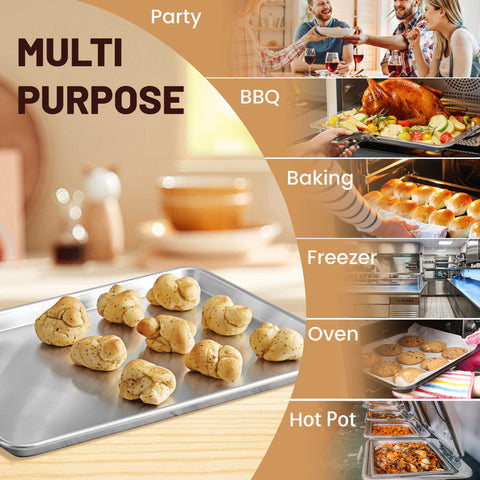 BIEAMA rectangular bakeware set ideal for cookies, bread, and pastries.