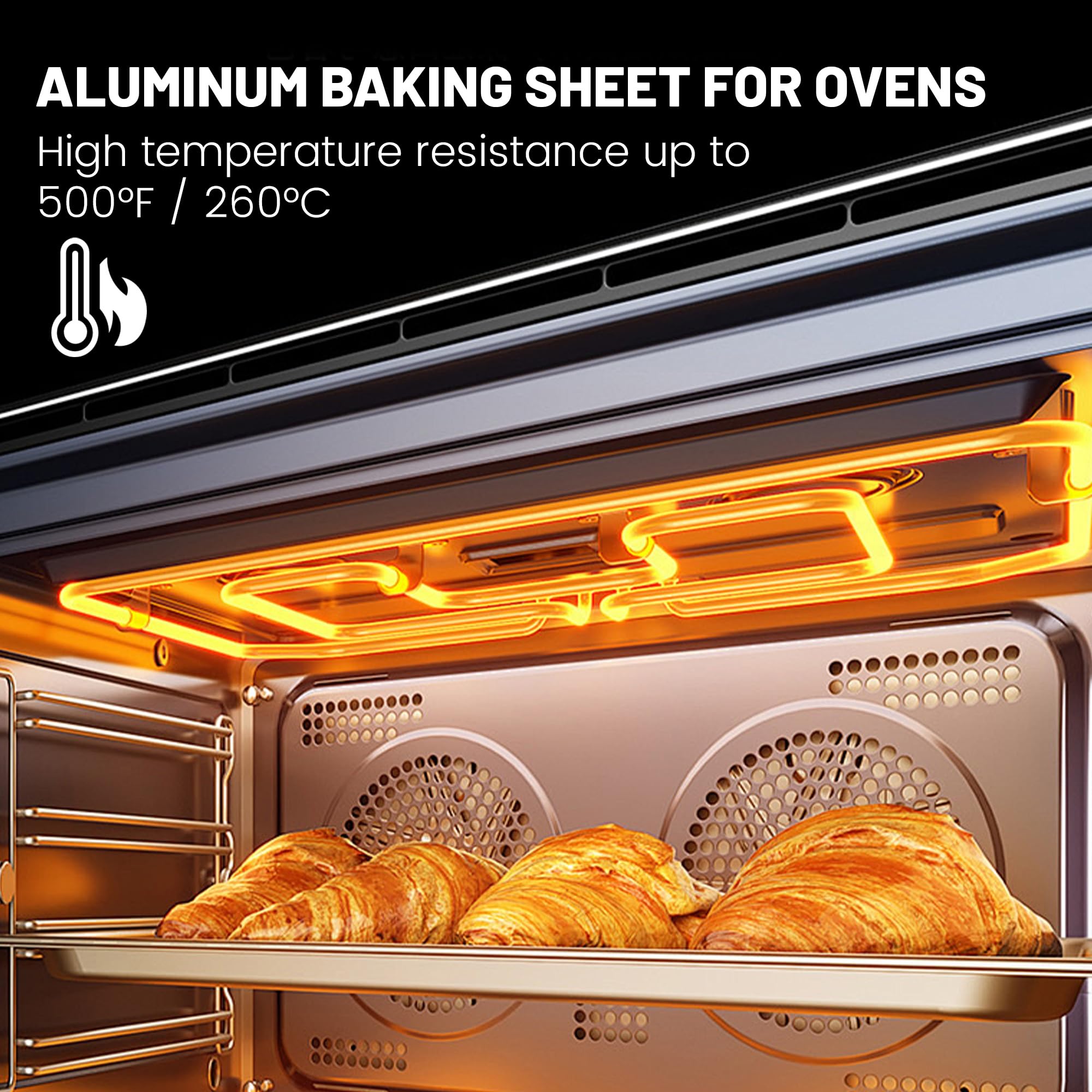 BIEAMA pan features smooth edges for safe and comfortable handling.
