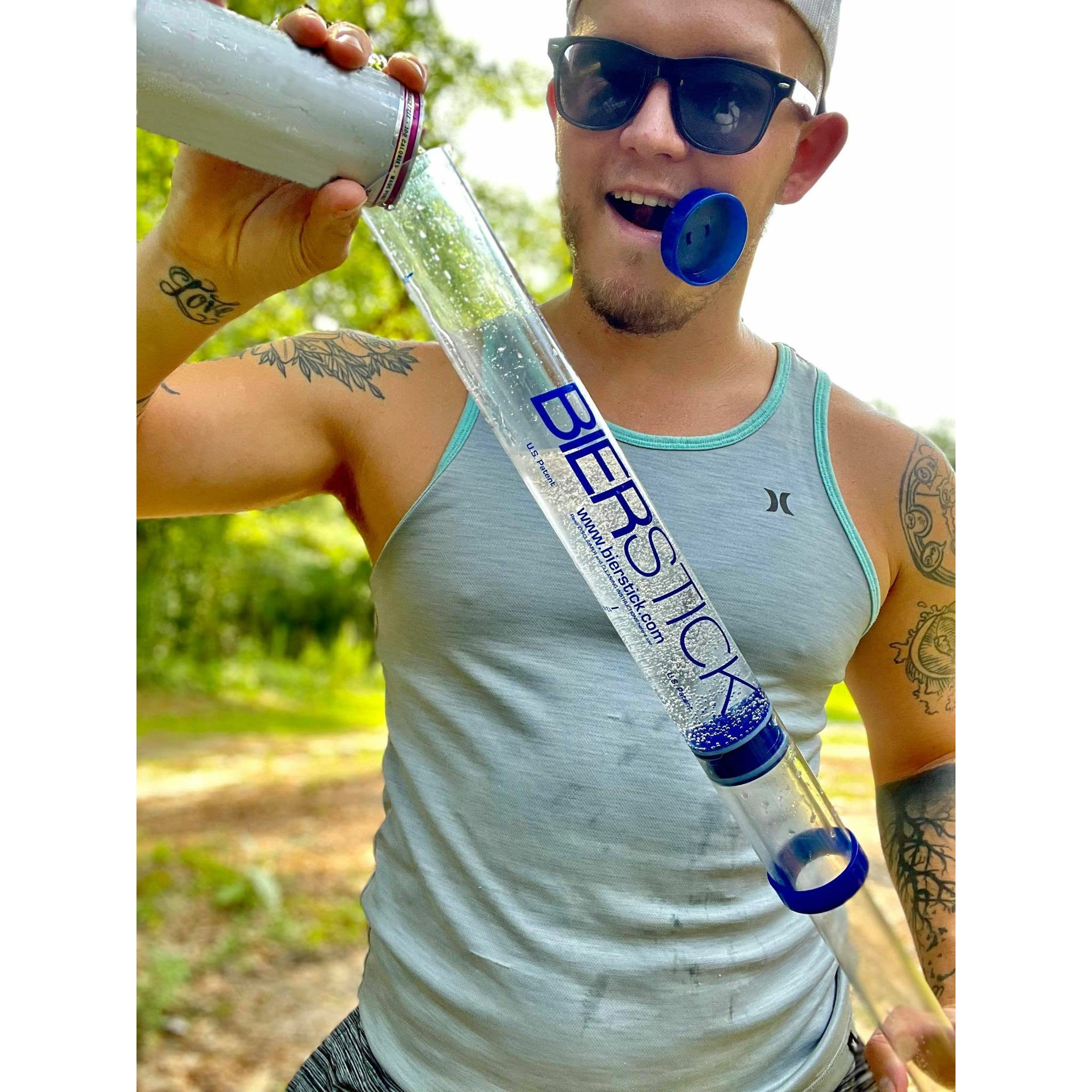 Bierstick party-use with 24oz capacity ideal for gatherings.