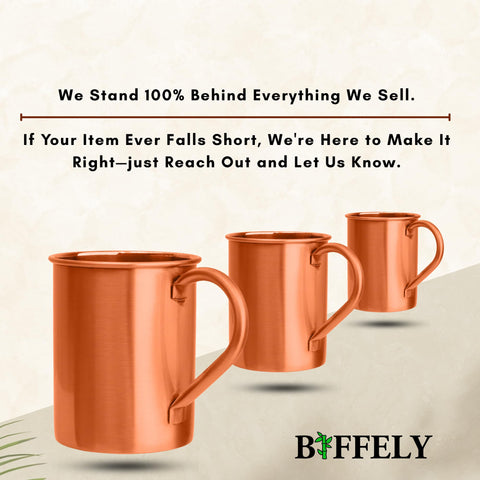 BIFFELY mug with ergonomic solid no-rivet handle for secure grip.