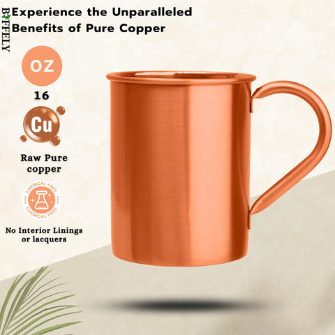 BIFFELY mug features lacquered coating to maintain shine while staying cool.