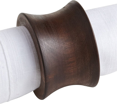 BIFFELY rustic napkin ring set on tabletop adds elegance to any table setting.