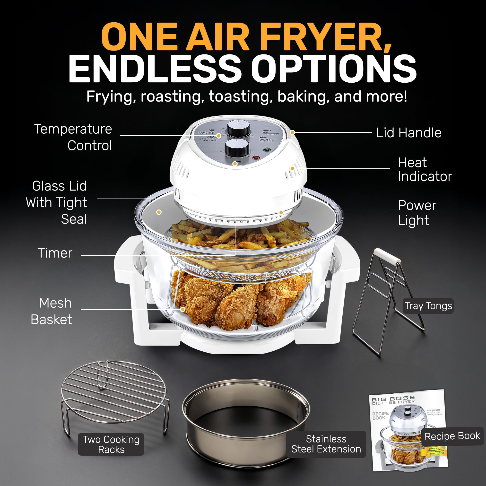Big Boss dishwasher-safe parts simplify cleanup.