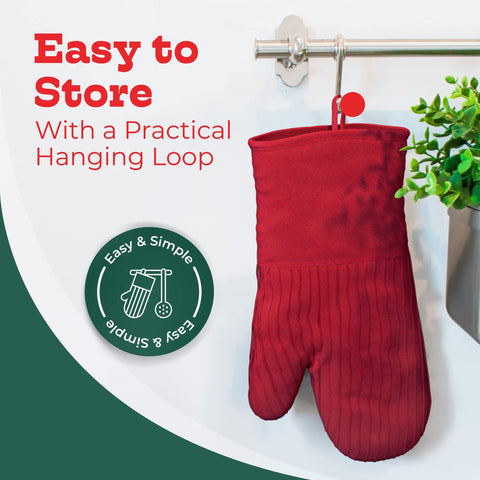 Big Red House machine washable oven mitts for easy cleaning.