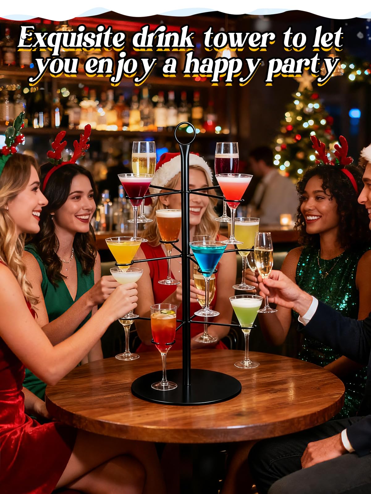 Biggun cocktail tree stand holds 12 glasses ideal for drinks stations