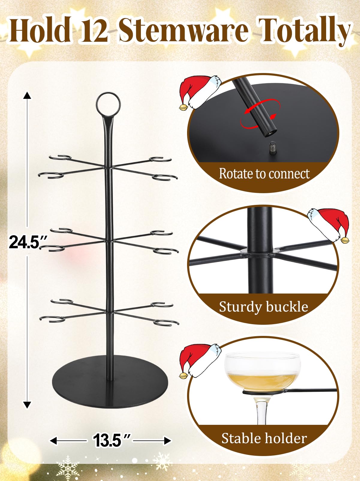 Biggun cocktail tree stand black finish complements any party decor