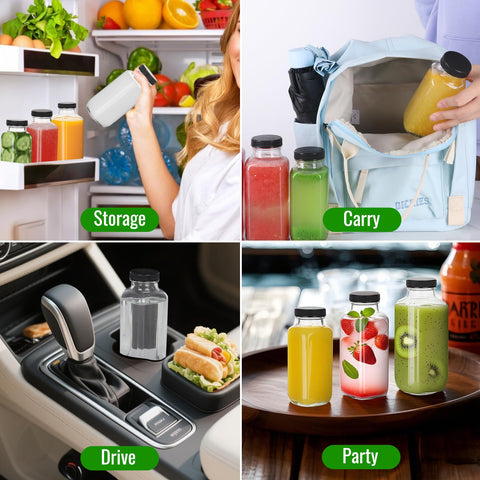 BIGIVACA clear glass shows drink color clearly for quick content identification.