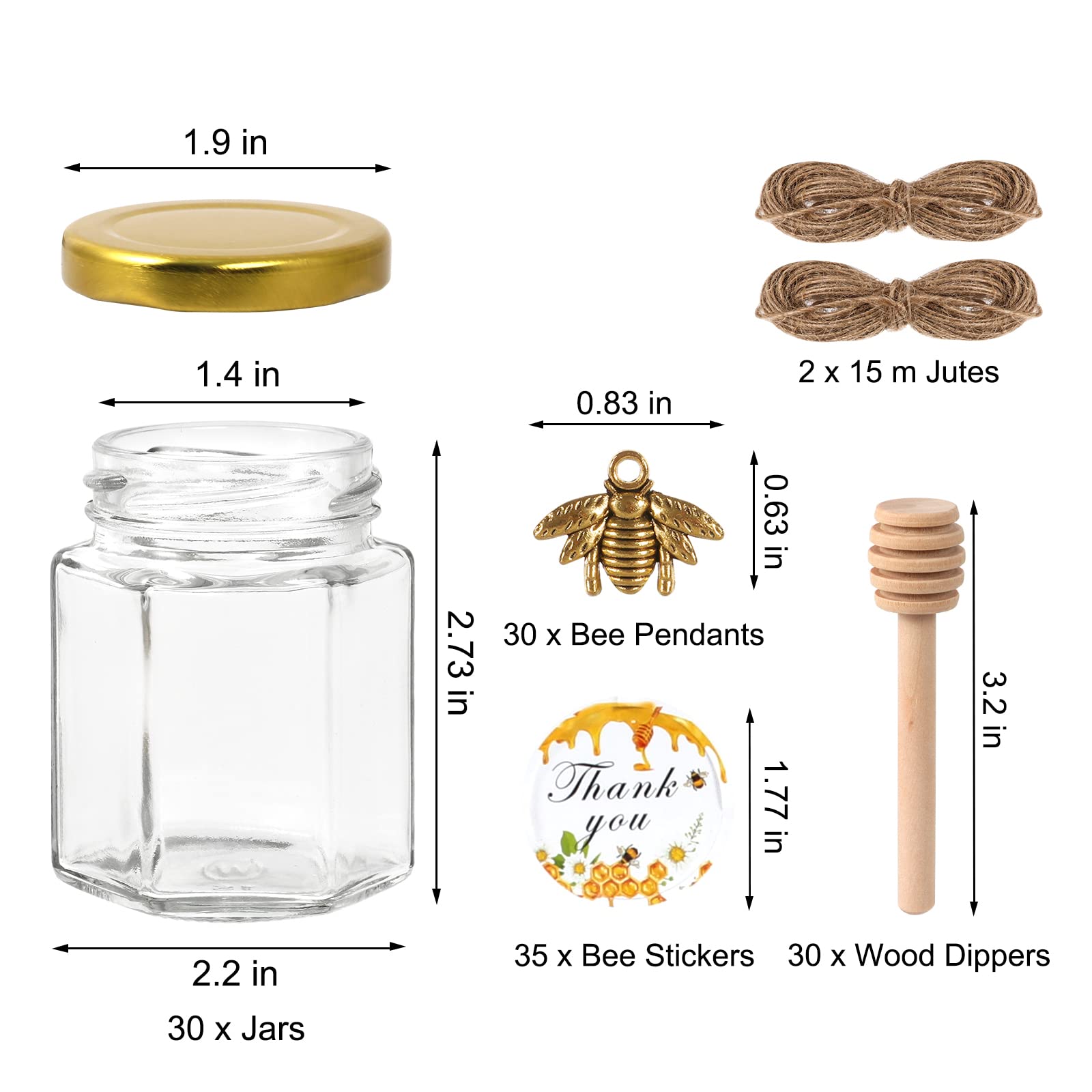 BIGIVACA bee pendant adds playful detail to the jar.