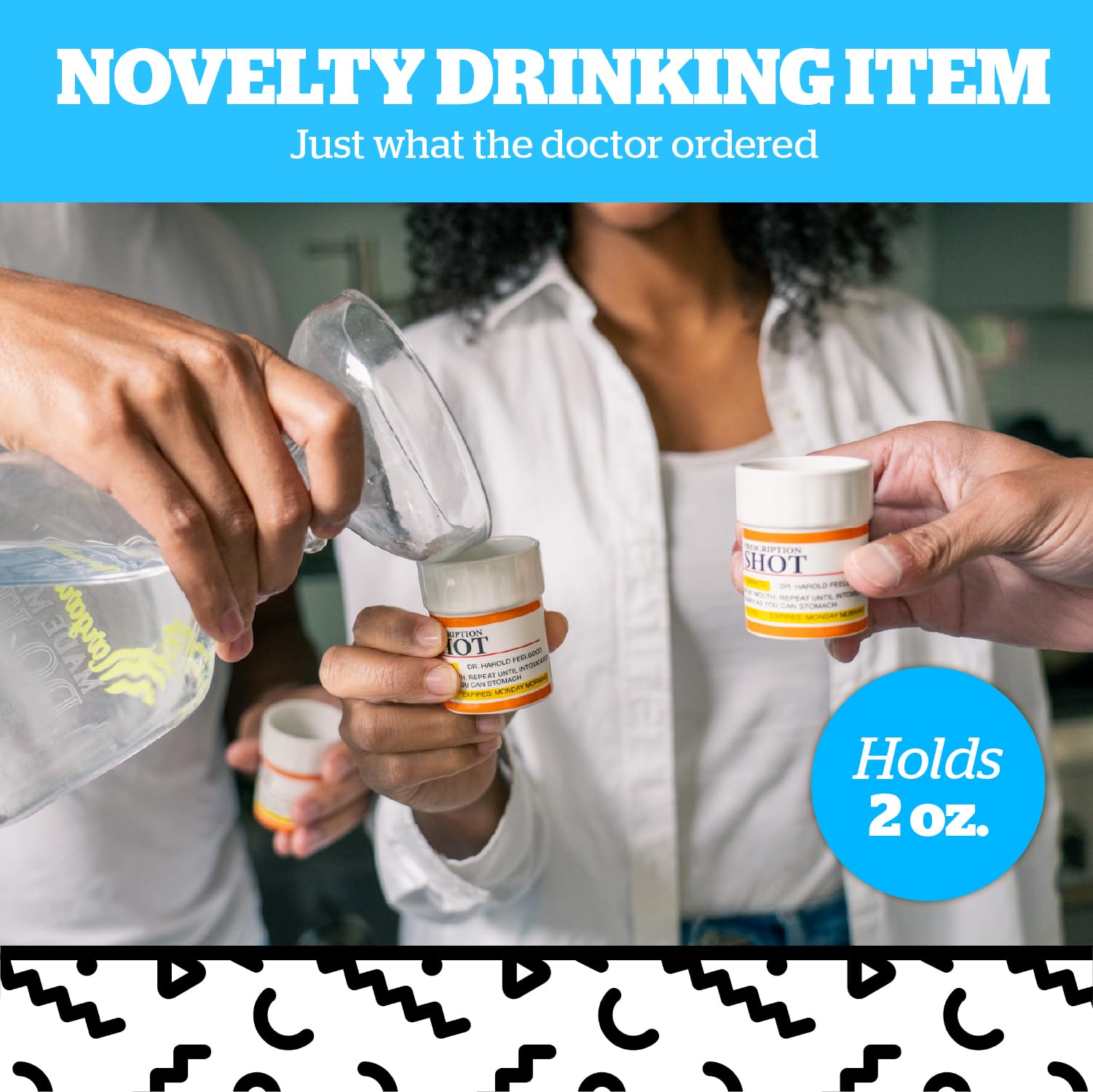 BigMouth gag gift shot glass set adds humor to celebrations.