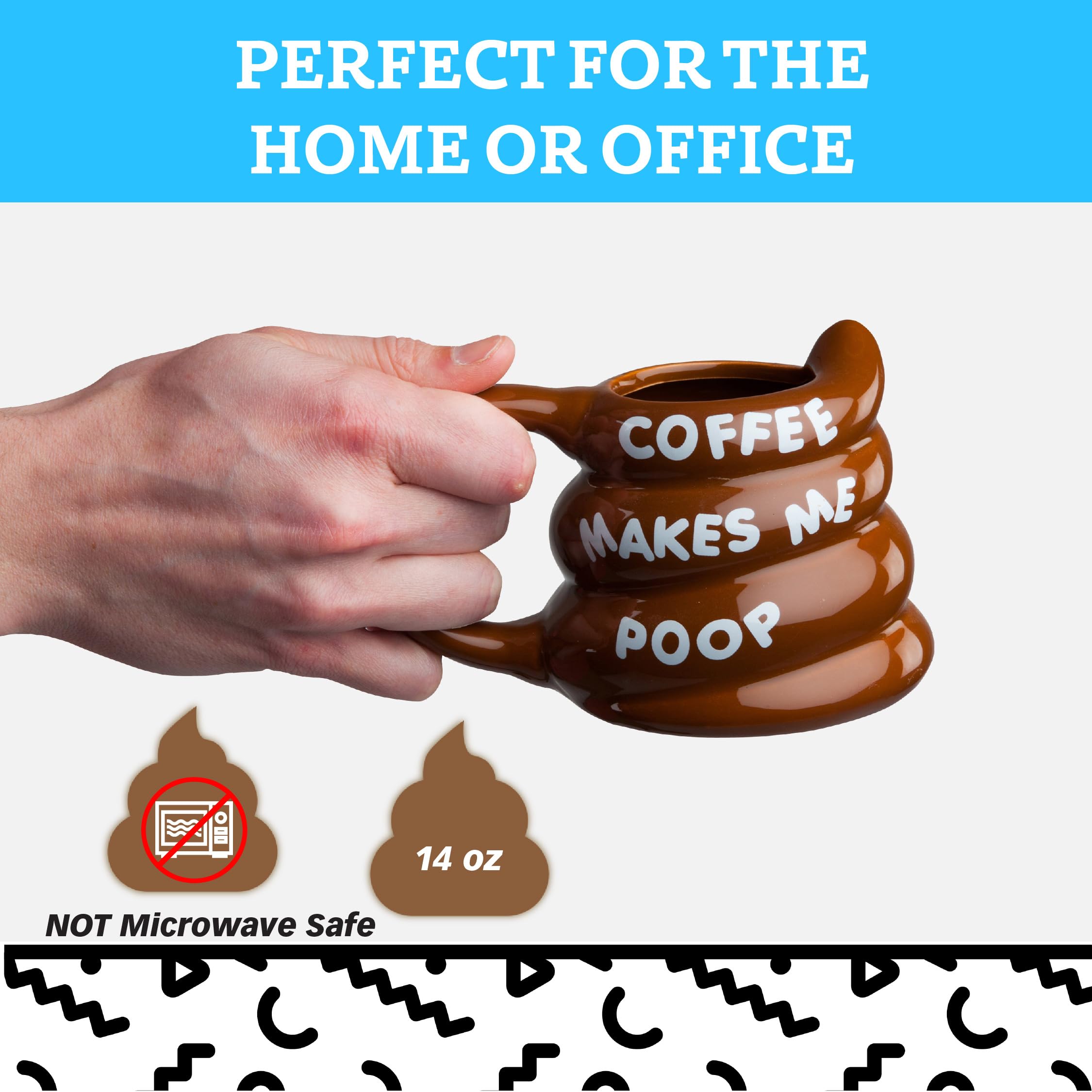BigMouth Inc funny coffee mug in gift box, ready for an adult gift.