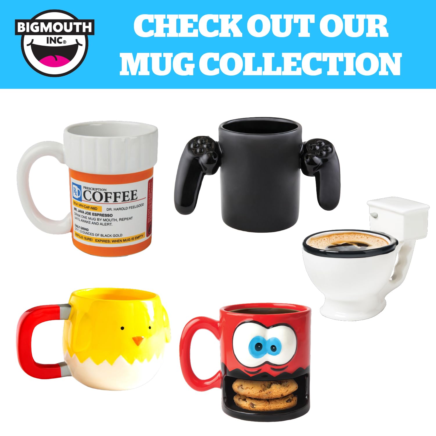 BigMouth Inc Golden Toilet Mug candy and ice cream serving idea