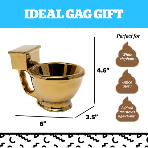 BigMouth Inc Golden Toilet Mug gift packaging ready for humor lovers