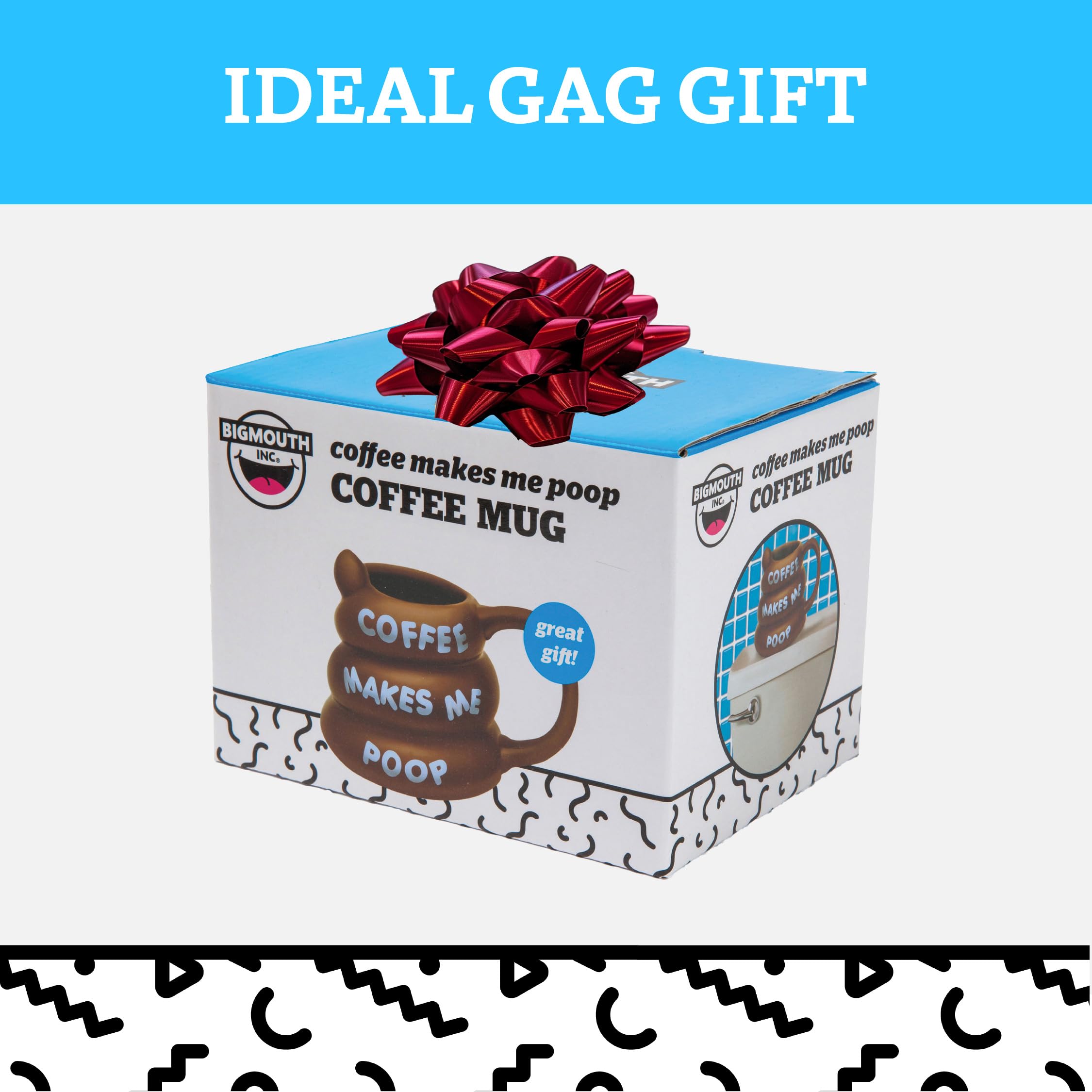 BigMouth Inc poop mug with 14-oz capacity for a generous brew.